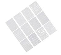 Homoyoyo 12Hojas Plantillas de Alfabeto Reutilizables para Esténcil de Bricolaje para y Manualidades Material de Mascota y Duradero para Decoración