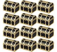 Homoyoyo 12piezas Cofre del Tesoro Pirata de Plástico Caja de Almacenamiento Vintage para Dulces Juguetes Accesorios Decoraciones de Fiesta y Recuerdos Cofres de Tesoro