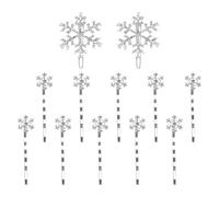 Homoyoyo 12piezas Conjunto De Pinzas Cabello Forma De Copo De Horquillas Brillantes De Invierno Para Mujeres y Niñas Accesorios De Peinado Para Fiesta y Boda