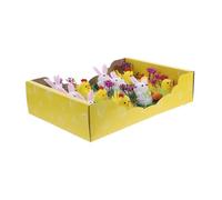 Homoyoyo 12piezas Miniaturas De Pollitos y Conejitos De Pascua Decoración Suave para Cestas y Jardines Adornos para Fiestas y Manualidades Figuras De Animales Fluffy