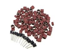 Homoyoyo 132 piezas Bandas de Lijado para Taladro de Uñas con Mandriles Incluye Círculos de Lija Pequeños Medianos y Grandes para Manicura Profesional y Pulido Acrílico y Gel