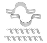 Homoyoyo 15 Abrazaderas de Tubo de Acero Inoxidable Diseño Reforzado y 2 Orificios para Fijación en Tuberías y Componentes Cilíndricos en Maquinaria y Soluciones Flexibles