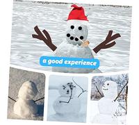 Homoyoyo 15 Piezas Kit de Accesorios para Muñeco de DIY con Gorro Navideño y Bufanda Decoración Festiva para Exterior Herramientas para Construir Muñecos de Invierno Navidad