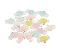 Homoyoyo 18Piezas Encantos De Corazón De Resina Dijes De Bricolaje Para Collares Accesorios Para Manualidades Color Brillante y Duradero