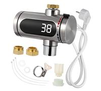 Homoyoyo 1juego Calentador De Agua Instantáneo De Acero Inoxidable Para Cocina Con Pantalla Led Digital Grifo Calentador Eléctrico Agua Caliente y Fría Uso Práctico y Cocinas Modernas