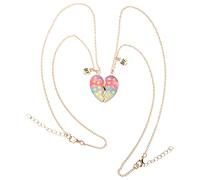 Homoyoyo 1Par Couple Heart Necklaces With Sequins Matching Jewelry For Him And Her For Valentine Day And Special Occasions