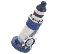 Homoyoyo 1Pc Faro De Decoración De Madera Hecho a Mano - Estatua Náutica con Diseño Oceánico - Torre Decorativa para El Hogar Accesorio De Estilo Marítimo