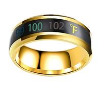 Homoyoyo 1pieza Anillo De Inteligente Sensor De Anillo De Inoxidable Unisex Joyería Para y Ocasiones Especiales