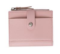 Homoyoyo 1Pieza Cartera De PU para Mujer Corto y Multifuncional Monedero con Ranuras para Tarjetas y Bolsillo para Monedas Color Rosa