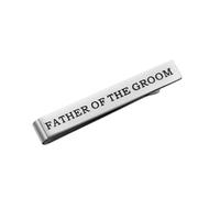 Homoyoyo 1pieza Titanium Steel Tie Clip Engraved Father of The Groom Thank You for Raising The Man of Wedding Accessory for Grooms and Fathers