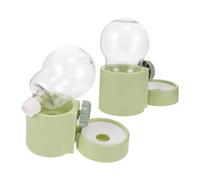 Homoyoyo 2 Bebederos Automáticos Colgantes para Mascotas Plástico Verde Dispensador de Agua para Perros y Gatos Comedero Resistente y Compacto para Jaula Adecuado para Cachorros y