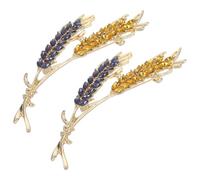 Homoyoyo 2 Broches De Cristal Con Forma De Espiga De Trigo Broche Vintage Elegante Con De Imitación Broches De Joyería Broches Para Camisas Broches Vintage Para Ropa
