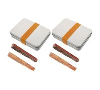 Homoyoyo 2 Cajas Encendedor de Leña Natural Madera para Encender Fuego 2 Cajas de Lata de Almacenamiento, Fatwood, Encendido Fácil, Portátil, para Estufas de Leña y Playa