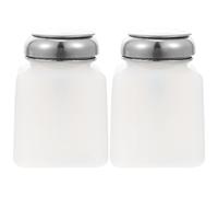 Homoyoyo 2 dispensadores de alcohol a presión de 100 ml - Dispensador vacío para quitaesmalte de uñas y humidificador, botellas de plástico cuadradas con cierre seguro para viajes y