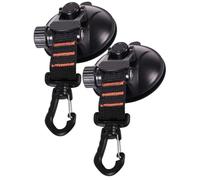 Homoyoyo 2 Ganchos Multiusos Ventosa Roja Colgadores de Succión para Ducha y Ventanas Gancho Plástico Portátil para Camping Viaje y Organización en Hogar y Baño