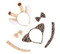 Homoyoyo 2 Juegos De Accesorios De Actuación Diadema De Leopardo Accesorios De Animales Disfraz De Cosplay Disfraz De Jirafa De Peluche Diadema De Astas Orejas De Diademas De