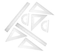 Homoyoyo 2 Juegos Reglas Triangulares Transparentes de Kit Profesional de Escuadra Cartabón para Estudiantes y Diseñadores Herramienta Ligera y Precisa para Dibujo y Medición Escuela y