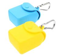 Homoyoyo 2 Llaveros Colgantes de Silicona con Gancho, Bolsa Ligera para Guardar Monedas y Auriculares, Pequeña y Portátil para Colgar en Puerta o Pared