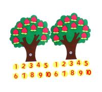 Homoyoyo 2 Matemáticas de Árbol de Manzanas de Fieltro Juguete Cognitivo para Kindergarten para Educación Preescolar y Decoración de Aula
