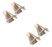 Homoyoyo 2 Pares protector de dedos interior para zapatos hacer clic forma tapa protector de punta de zapato decorativo cubierta de punta de tacones altos Metal