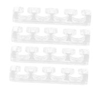 Homoyoyo 2 pares Separadores de Dedos de Silicona Flexible para Manicura y Pedicura Corrector de Dedos para Mujeres Gel Suave y Duradero para Cuidado de Uñas de Semi-transparente