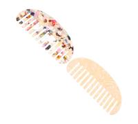 Homoyoyo 2 Peines Laterales Para El Cabello Peine Vintage Para Mujer De Acetato De Dientes Anchos Antiestático Desenredante De Acetato Para Peinar El Cabello