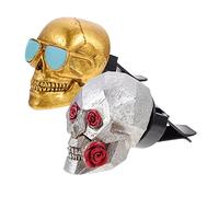 Homoyoyo 2 Piezas Adornos De Calavera Para Coche - Clips De Ventilación De Aire - Difusores De Fragancia En Decoración Interior Con Diseño De Para Un Toque Único y