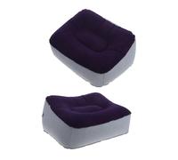 Homoyoyo 2 Piezas Almohadas Inflables para Pies con Flocado de PVC Cojines de Descanso Ergonómicos para Viaje y Camping de Unidades Gris y Azul Soporte para Mejorar Circulación y Aliviar