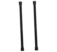 Homoyoyo 2 Piezas Barra Telescópica Extensible Negra Barra Multiusos Sin Taladro para Cortinas y Ropa Resistente para Baño y Ventanas