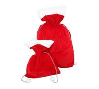 Homoyoyo 2 Piezas Bolsas de Terciopelo con Cordón para Navidad Sacos de Santa Reutilizables para Regalos Dulces y Joyería Bolsas de Almacenamiento para Fiestas