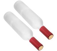 Homoyoyo 2 Piezas Botellas de Vidrio Vacías para Bebidas Botellas de Vino Decorativas Reutilizables para Manualidades y Decoración del Hogar