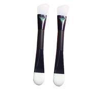 Homoyoyo 2 piezas Brochas Faciales Doble Punta para Mascarilla de Barro Aplicadores de Silicona y Sintética Herramienta Duradera para Maquillaje y Cuidado Piel