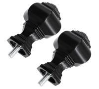 Homoyoyo 2 Piezas Cabezal de Barra de Cortina Tipo Faro Negro Abs