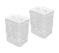 Homoyoyo 2 Piezas Caja de Cría para Peces Guppy Incubadora Acrílica Transparente para Acuarios Aislamiento Seguro para Peces Territorialistas y Heridos Compacto