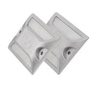 Homoyoyo 2 Piezas Cast Aluminum Road Reflectors with Reflective Technology For Outdoor Sports Fields and Pathways Enhanced Visibility and Safety In Low-Light Conditions