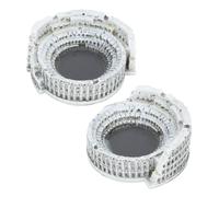 Homoyoyo 2 Piezas Cenicero de Cemento con Diseño de Anfiteatro Romano Escultura Arquitectónica Europea Contenedor Redondo para Ceniza Decoración de Mesa Vintage para Hogar y Oficina