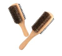 Homoyoyo 2 piezas Cepillo de Cerdas de Jabalí Doble Cara para Cabello Fino y Desenredante Suave y Alisador Unidades Grande y Pequeño para y Cuidado Diario