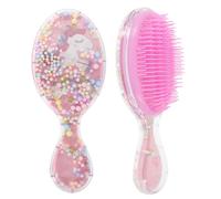 Homoyoyo 2 Piezas Cepillo Infantil para Pelo Rizado con Diseño de Unicornio y Flamenco Desenredante Flexible con Cojín Masajeador Rosa para Niñas
