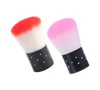 Homoyoyo 2 piezas Cepillo para Limpieza de Uñas Herramienta Manicura y Pedicura con Cerdas Suaves para Salón y Casa Cepillo para Polvo y Residuos de Esmalte para del Nail Art