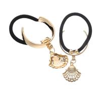 Homoyoyo 2 Piezas Coleteros de Metal con Charm de Hueca Elásticos y Decorativos para Mujer y Niña Accesorios para Peinados Versátiles y Duraderos