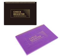 Homoyoyo 2 Piezas Cuaderno de Chequera Personal Espiral para Oficina y Hogar, Seguimiento de Cuentas y Gestión de Gastos Personales en Papel y Pp