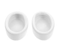 Homoyoyo 2 Piezas Cuenco de Cerámica para Reptiles Comedero y Bebedero Ovalado Resistente y Seguro para Geckos y Tortugas para Agua y Comida Terrarios