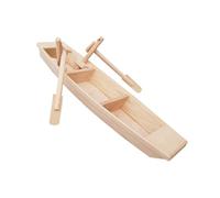 Homoyoyo 2 Piezas de Barco de Pesca de Madera Artesanal Decoración Miniatura para Hogar y Oficina Diseño Ligero y Duradero