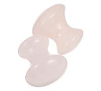 Homoyoyo 2 Piezas De Hongo Gua Sha De Cuarzo Rosa - Herramientas De Masaje Facial Para Cuidado De La Piel - Placas De Raspado De Cristal Para Spa y Relajación