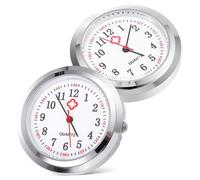 Homoyoyo 2 Piezas de Reloj Enfermera Esfera de Vidrio para Reloj de Bolsillo, Diseño Conciso y Funcional, Fácil de Llevar para Manual DIY Estilo Aleatorio