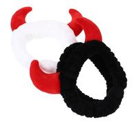 Homoyoyo 2 piezas Diadema Spa Elástica para Mujer con Cuernos de Banda Facial para Cuidado de Limpieza de Rostro Yoga y Baño Accesorio Decorativo para Fiesta