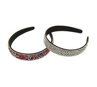 Homoyoyo 2 piezas Diademas con Rhinestones para Mujer Accesorio y Acolchado de Cintas para Cabeza Flexibles y Cómodas para Peinados Elegantes y Ocasiones Formales