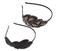 Homoyoyo 2 piezas Diademas Vintage de Mujer con Rhinestones de Accesorio Elegante para Bodas y Fiestas para Disfraces y Celebraciones