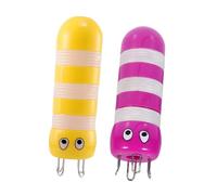 Homoyoyo 2 Piezas Dispositivo Trenzado de Cuerda de Abeja, Tejedora Manual de 4 Clavijas en Colores Amarillo y Morado, Herramienta DIY para Manualidades de Tejido, Agujas para Suéter