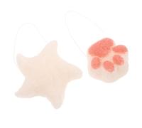 Homoyoyo 2 Piezas Esponja de Baño para Bebés, Diseño de Figura Marina y Huella de Gato, Alta Absorción, Tierno y Fácil de Secar, para Baño Infantil